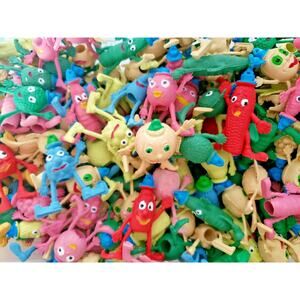 6 Colorful‎ Happy Face Fruit & Veggie Toppers Gumball Vending Machine SKU 43